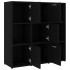 Estantería de madera contrachapada negro 90x30x90