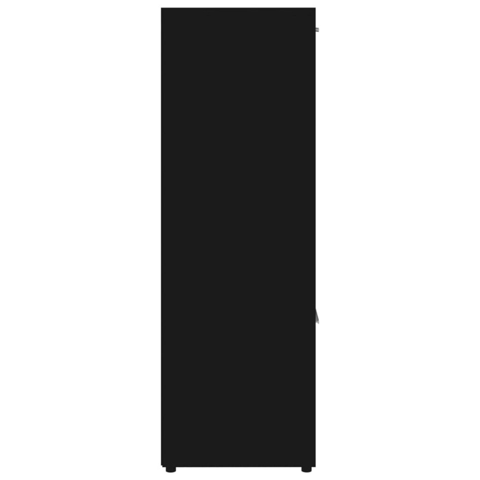 Estantería de madera contrachapada negro 90x30x90