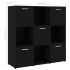 Estantería de madera contrachapada negro 90x30x90