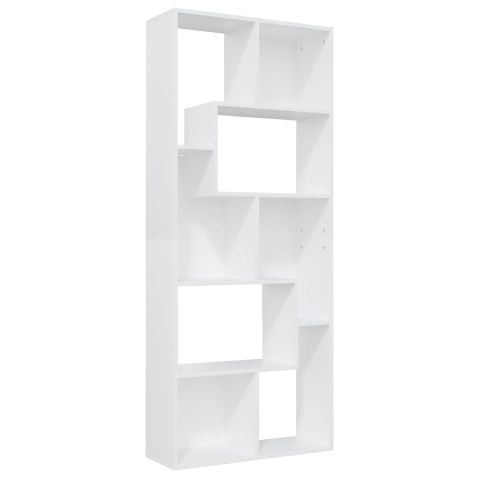 Estantería librería madera contrachapada blanco 67x24x161