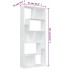 Estantería librería madera contrachapada blanco 67x24x161