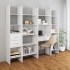 Estantería librería madera contrachapada blanco 60x35x180