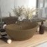 Lavabo lujoso con rebosadero cerámica crema mate 58,5x39