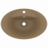Lavabo lujoso con rebosadero cerámica crema mate 58,5x39