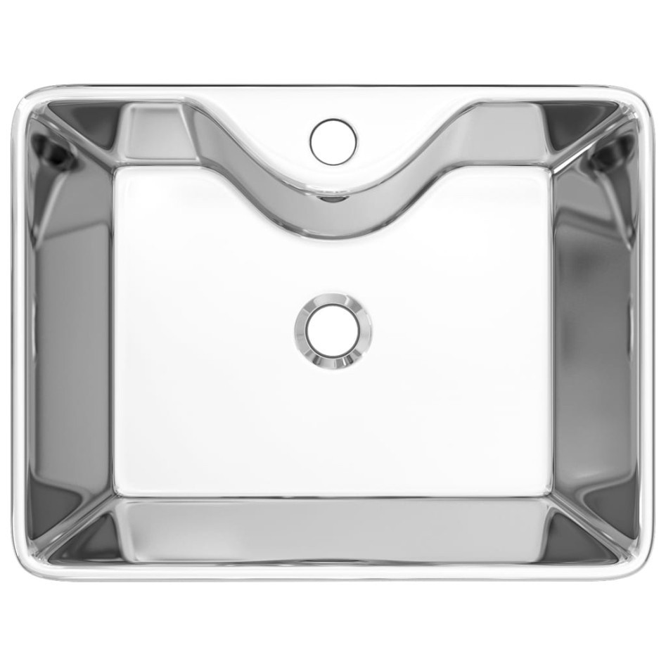 Lavabo con orificio para grifo 48x37x13,5 cm cerámica