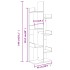 Estantería de madera de ingeniería roble Sonoma 48x25,5x140