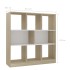Estantería madera contrachapada blanco y roble 97,5x29,5x100