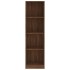 Estantería de 4 niveles contrachapada marrón roble 40x24x143