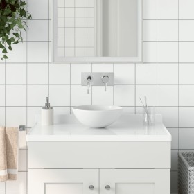 Lavabo de cuarto de baño redondo cerámica blanco