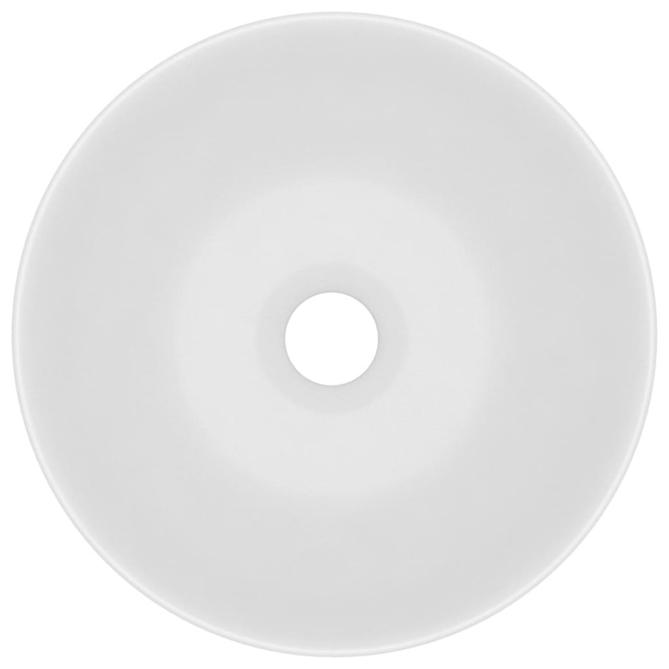 Lavabo de cuarto de baño redondo cerámica blanco