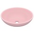 Lavabo de lujo ovalado cerámica rosa mate 40x33