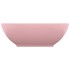 Lavabo de lujo ovalado cerámica rosa mate 40x33
