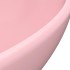 Lavabo de lujo ovalado cerámica rosa mate 40x33