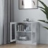 Vitrina de madera contrachapada blanco brillo 82,5x30,5x80