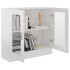 Vitrina de madera contrachapada blanco brillo 82,5x30,5x80