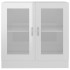 Vitrina de madera contrachapada blanco brillo 82,5x30,5x80