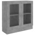 Vitrina de madera contrachapada gris hormigón 82,5x30,5x80