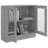 Vitrina de madera contrachapada gris hormigón 82,5x30,5x80