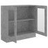 Vitrina de madera contrachapada gris hormigón 82,5x30,5x80