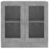 Vitrina de madera contrachapada gris hormigón 82,5x30,5x80