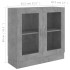 Vitrina de madera contrachapada gris hormigón 82,5x30,5x80