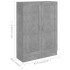 Armario de libros contrachapada gris hormigón 82,5x30,5x11