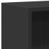 Estantería de madera contrachapada negro 80x24x75