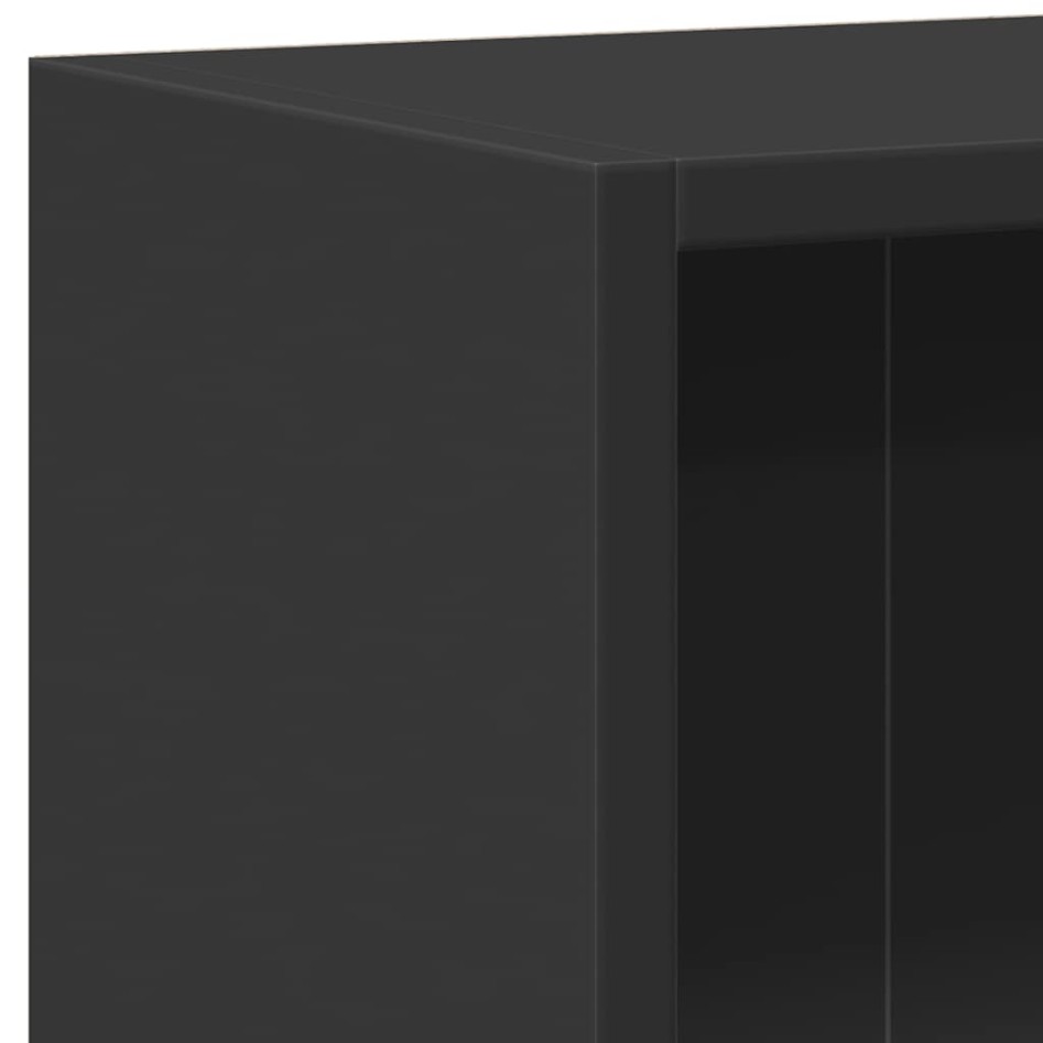 Estantería de madera contrachapada negro 80x24x75