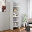 Estantería madera contrachapada blanco brillante 60x35x180 cm