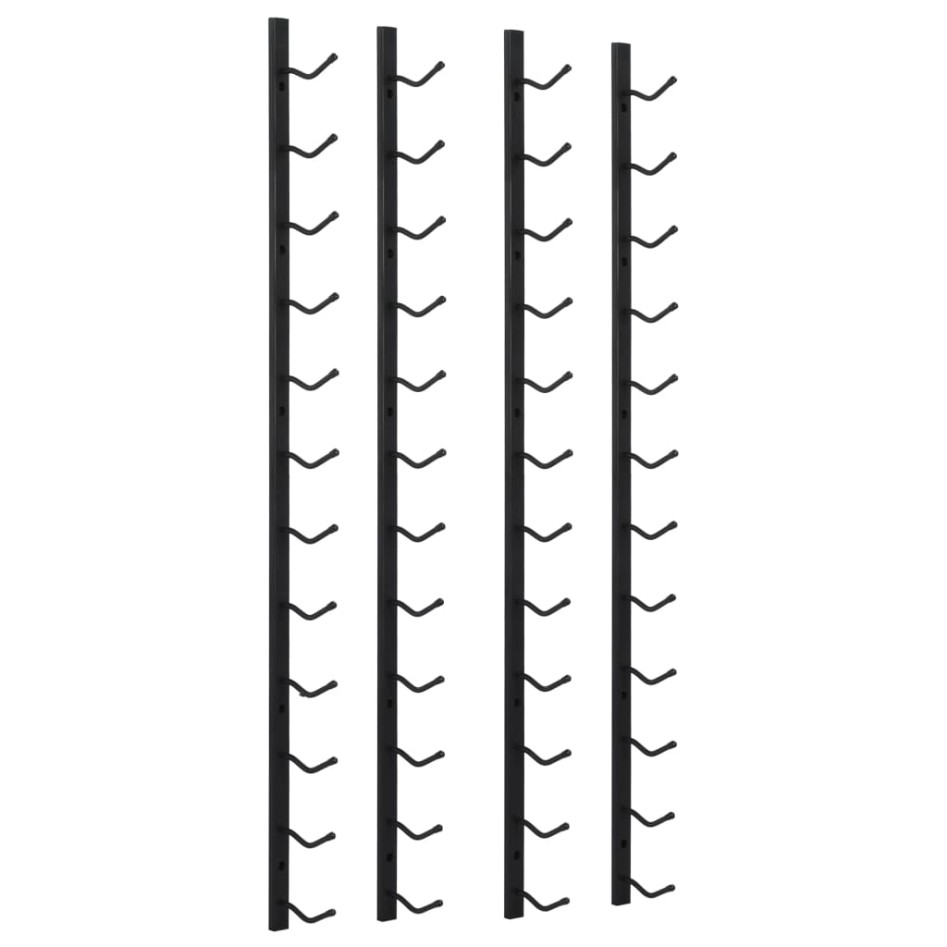 Botelleros de pared para 12 botellas hierro negro 2