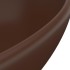 Lavabo de lujo ovalado cerámica marrón oscuro mate 40x33