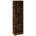 Estantería 4 niveles madera roble ahumado 40x24x143