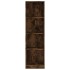 Estantería 4 niveles madera roble ahumado 40x24x143