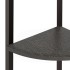 Estantería de esquina de 4 niveles negra 45,5x31,5x150