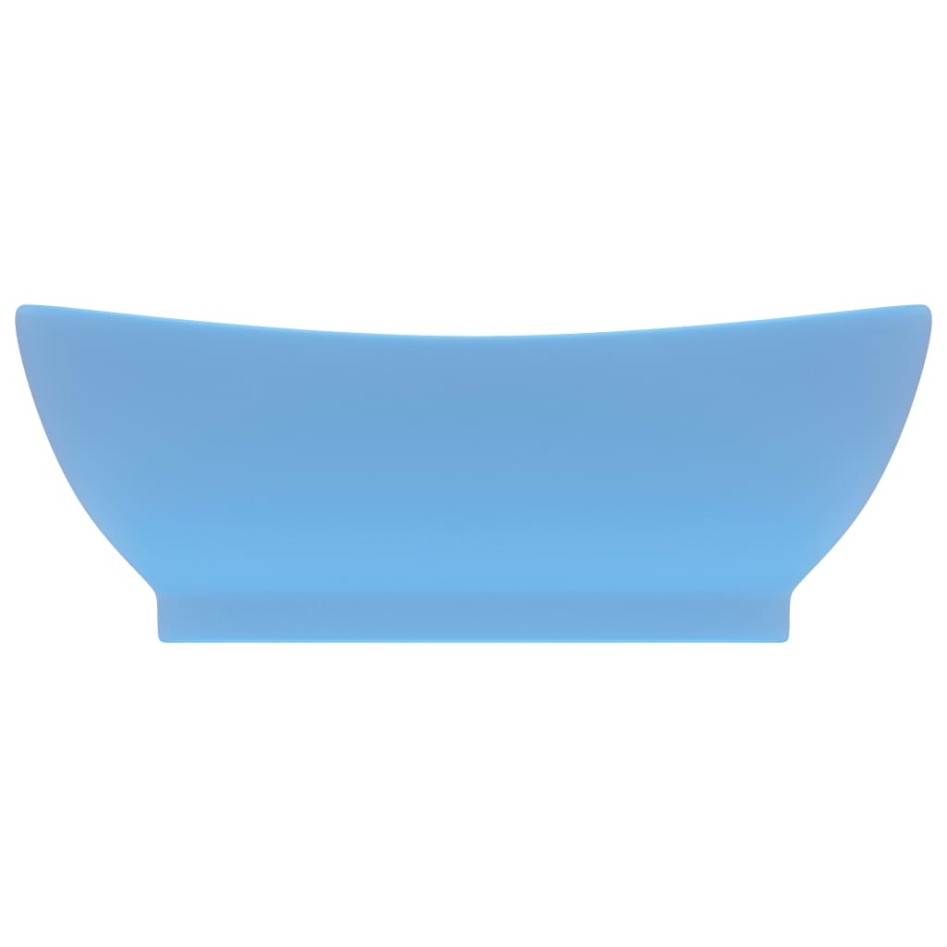 Lavabo lujoso con rebosadero cerámica azul claro 58,5x39