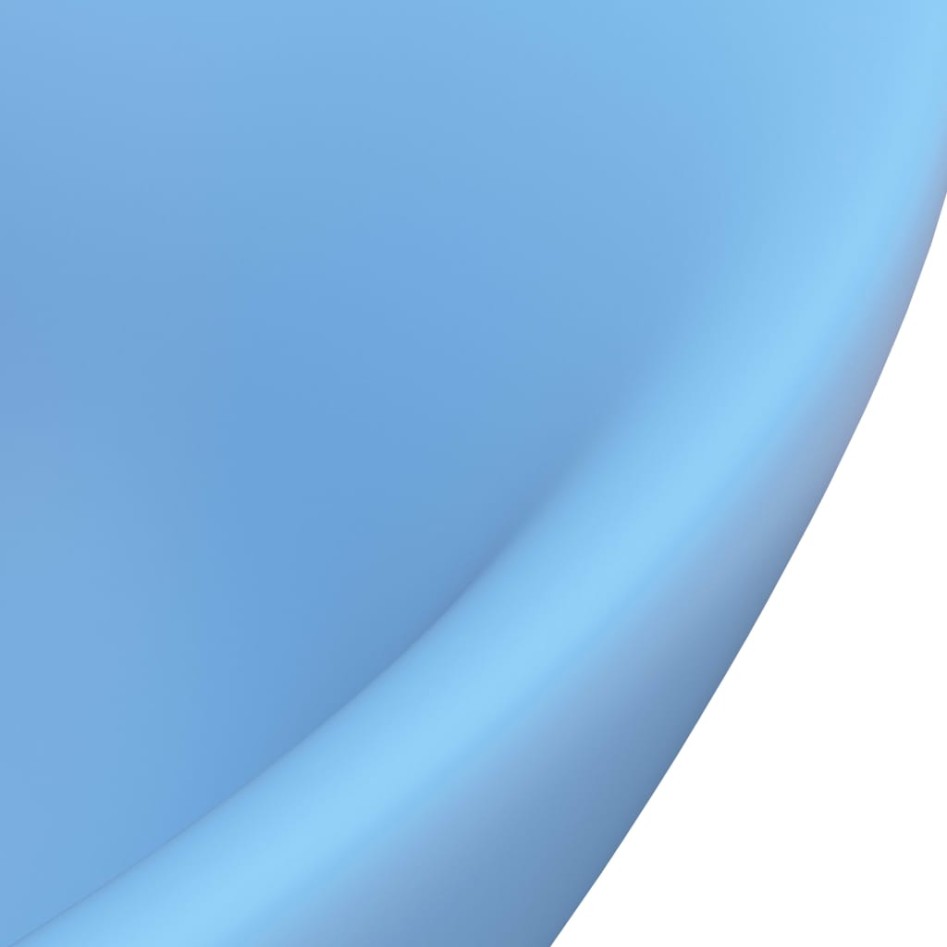 Lavabo lujoso con rebosadero cerámica azul claro 58,5x39