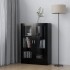 Vitrina de madera contrachapada negro 82,5x30,5x115