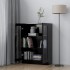 Vitrina de madera contrachapada negro 82,5x30,5x115