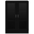 Vitrina de madera contrachapada negro 82,5x30,5x115