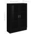 Vitrina de madera contrachapada negro 82,5x30,5x115