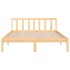 Estructura de cama doble pequeña sin colchón madera