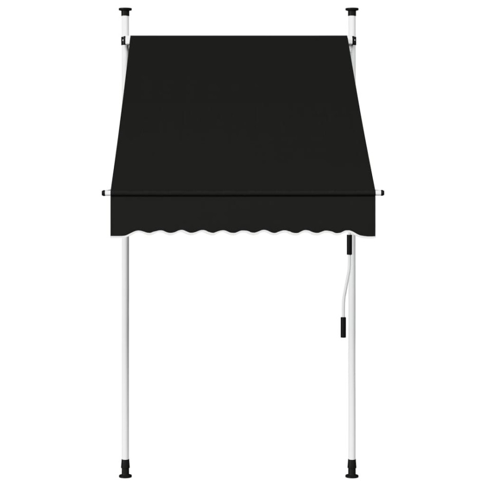 Toldo retráctil de operación manual gris antracita 100