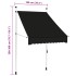 Toldo retráctil de operación manual gris antracita 100