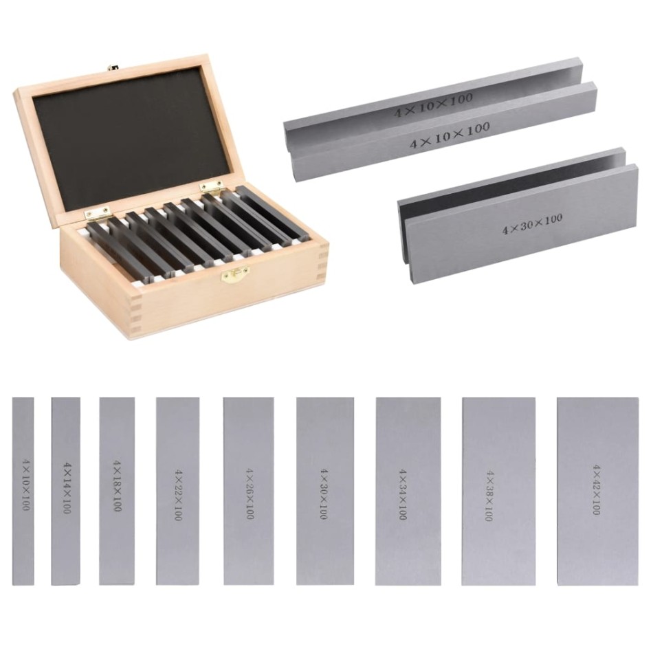 Almohadillas paralelas 100 mm 18 piezas 10-42