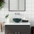 Lavabo de cuarto de baño redondo cerámica verde