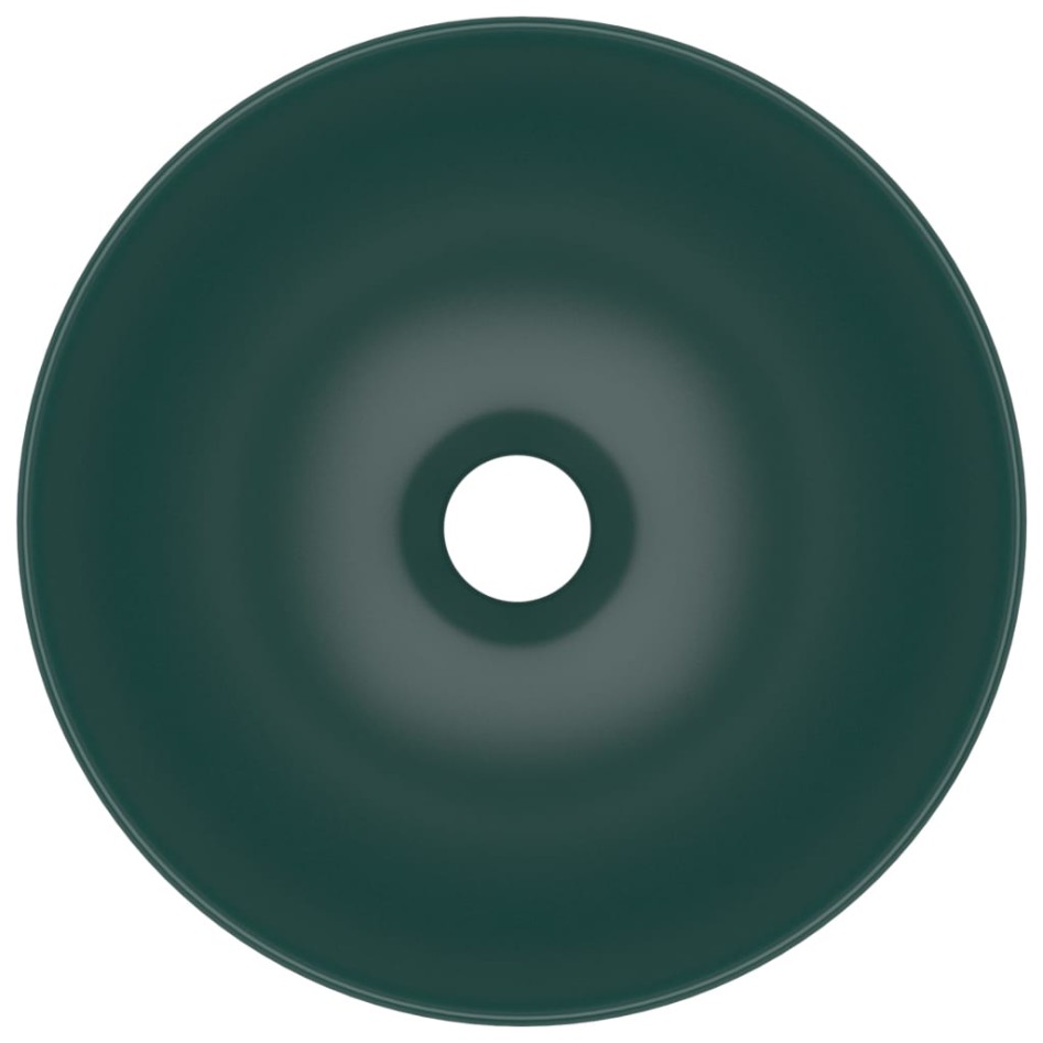 Lavabo de cuarto de baño redondo cerámica verde