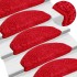 Alfombrillas de escalera 10 unidades rojo 65x21x4
