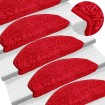 Alfombrillas de escalera 10 unidades rojo 65x21x4 cm