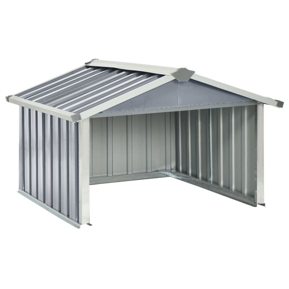 Cobertizo para cortacésped acero galvanizado gris 92x97x63