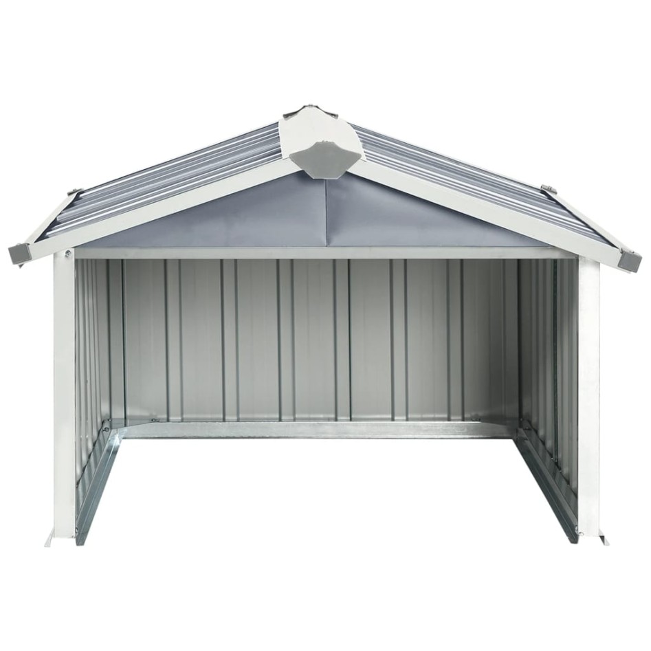 Cobertizo para cortacésped acero galvanizado gris 92x97x63